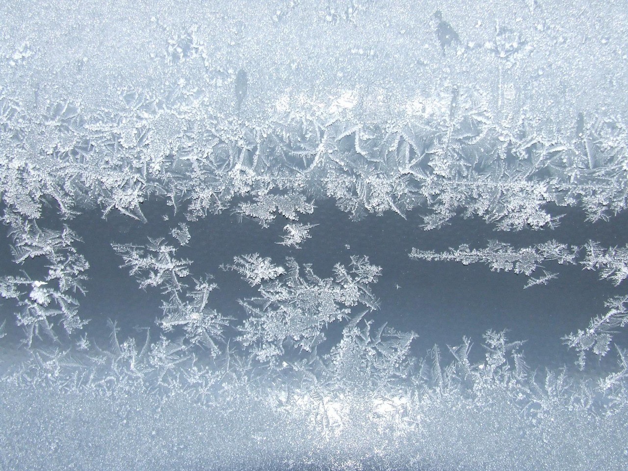 frozen ice window