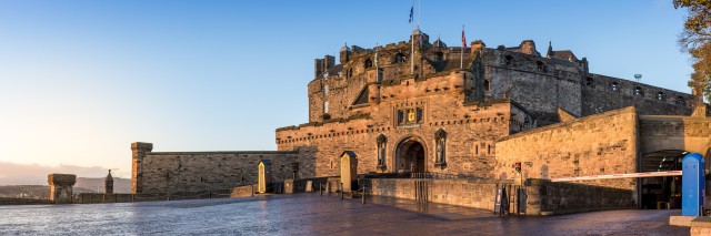 Edinburgh castle at sunset