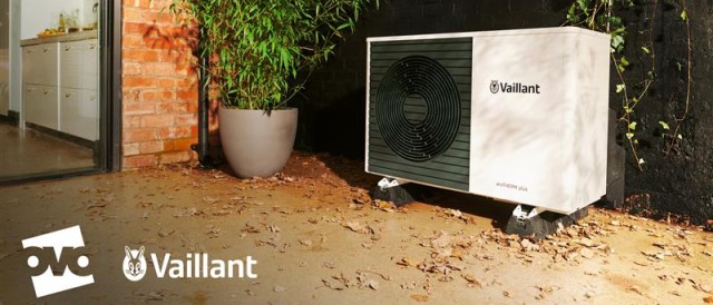 arotherm plus with the Vaillant and OVO logo 