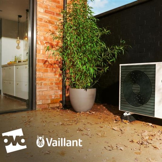 We've partned with OVO to help you save up to £495* a year on the running costs of a Vaillant air source heat pump.