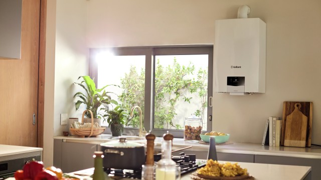 a boiler in a kitchen