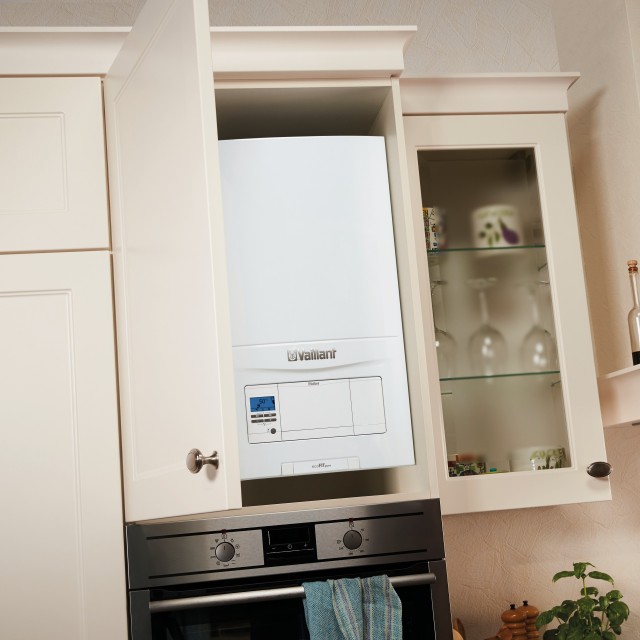 boiler in a cupboard