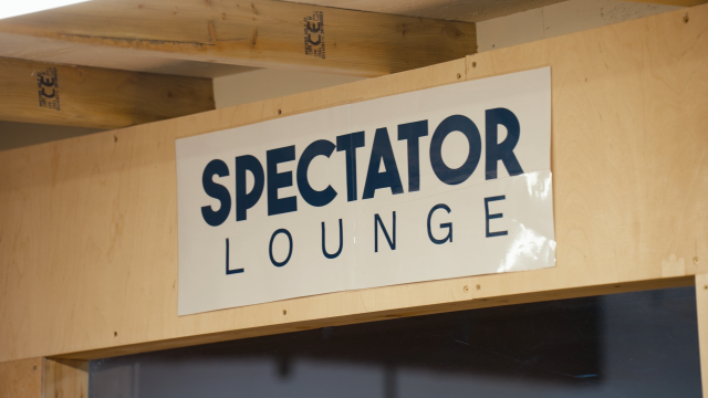 Spectator lounge at Adrenaline Alley