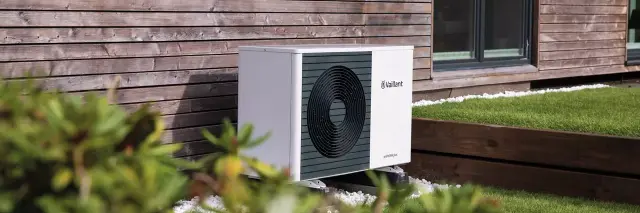 a side view of an aroTHERM plus heat pump