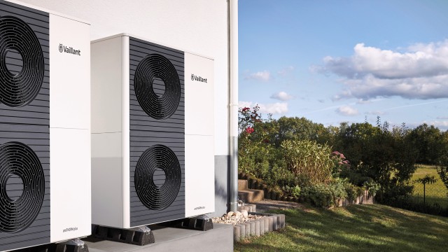 air source heat pump outside a property